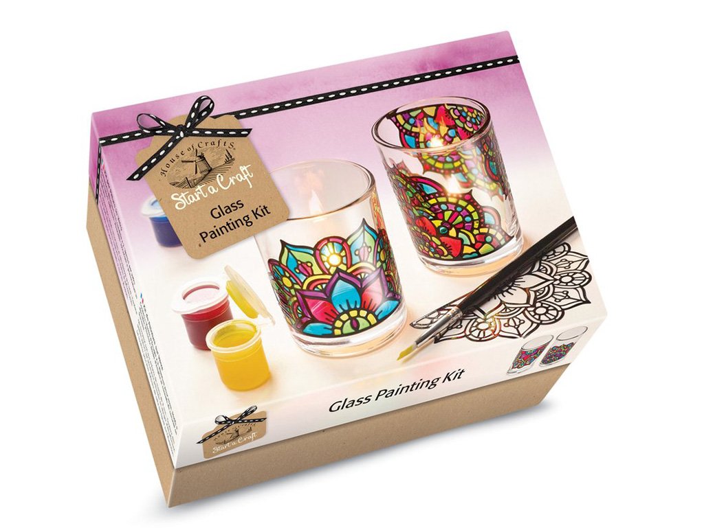 House of Crafts SC050 - Sada malování na sklo Mandaly